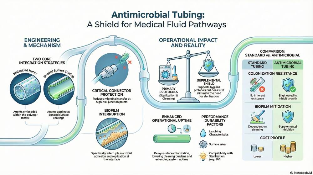 What is anti microbial tubing in medical systems
