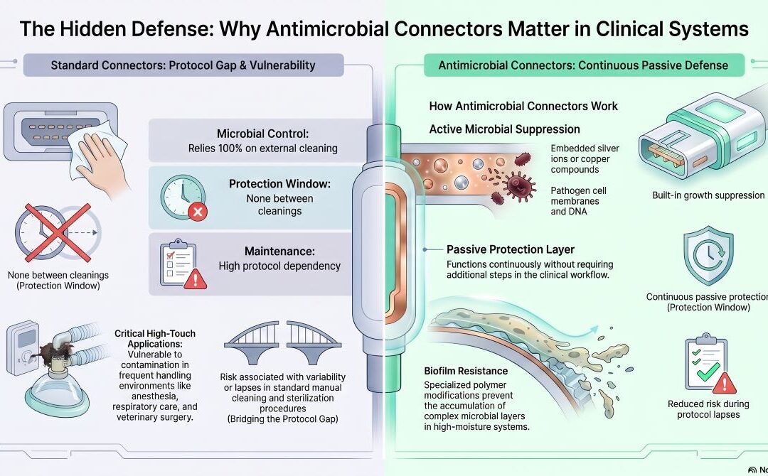 Antimicrobial Connectors for Medical Systems