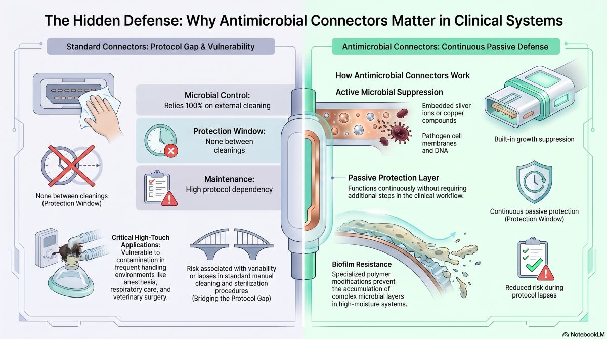 Antimicrobial Connectors for Medical Systems